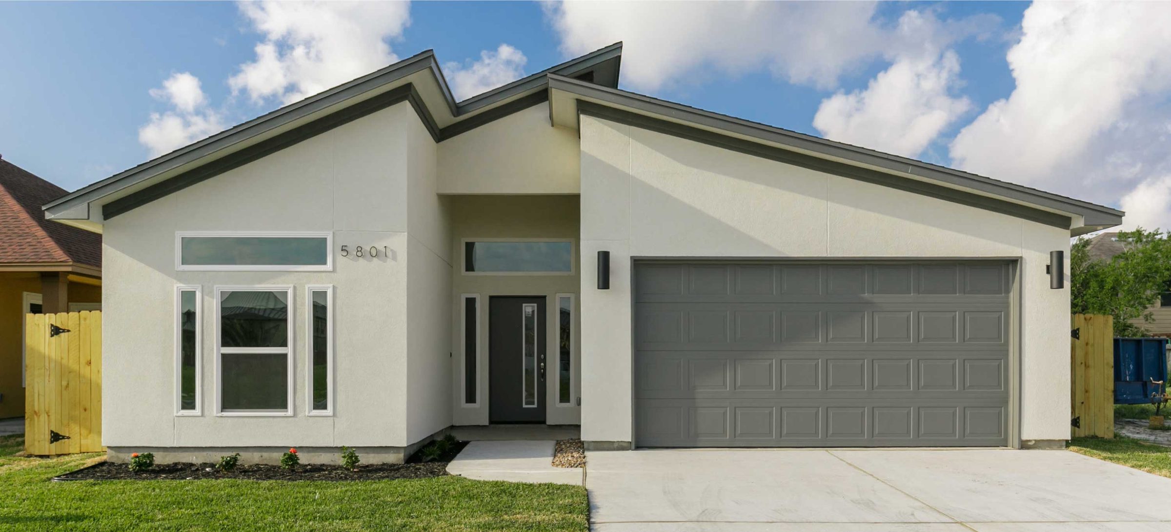 A newly built single-family home