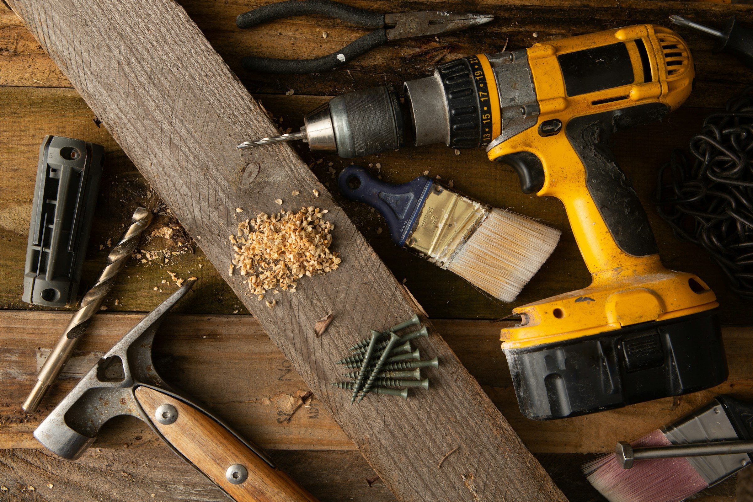 Tools laid out for a repair